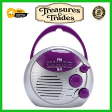 Portable Water Proof AM FM Shower Radio Battery Operated Speaker 1pc