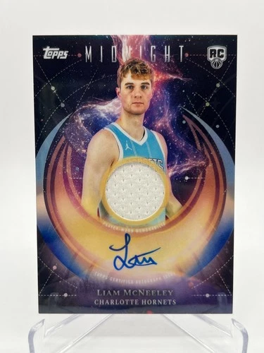 2025-26 TOPPS MIDNIGHT LIAM MCNEELEY RC PATCH AUTO NO. RJA-LM HORNETS
