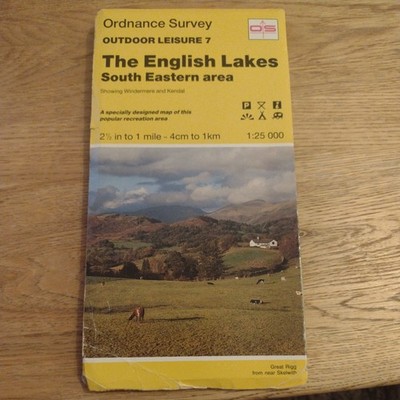 Ordnance Survey Outdoor Leisure Map 7 The English Lakes South Eastern Area