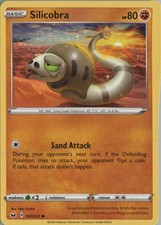 2020 POKÉMON SWORD AND SHIELD DUSK MANE 107 #107 SILICOBRA FULL ART