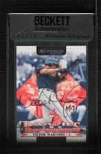 BAS 2002 Donruss The Rookies Victor Martinez #88 Seal of Authenticity Auto ow6