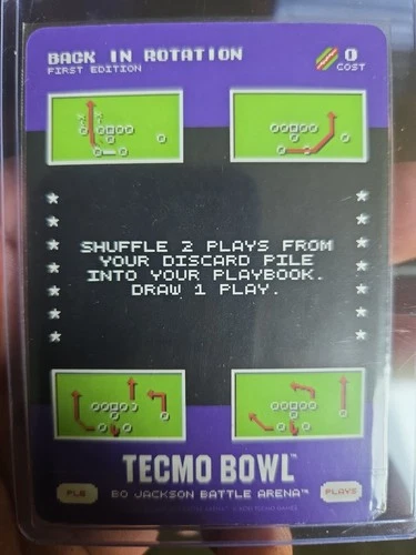 Bo Jackson Battle Arena Tecmo Bowl Play 2 PL6 Back In Rotation SSP
