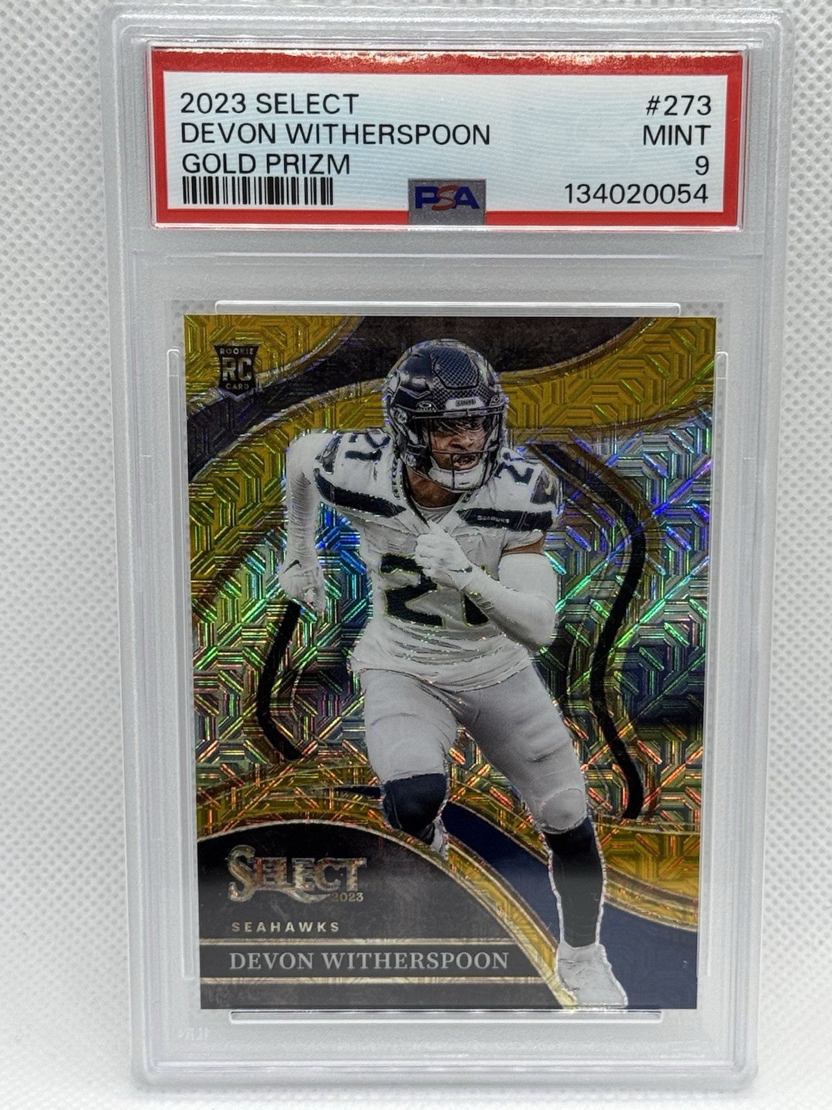 2023 Panini Select - Club Level Devon Witherspoon #273 Gold Prizm /10 SP Rookie