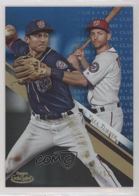 2019 Topps Gold Label Class 3 Blue /50 Trea Turner #64 w7p