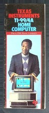 Texas Instruments TI 99 4A Home Computer 1980s Promotional Brochure Pamphlet