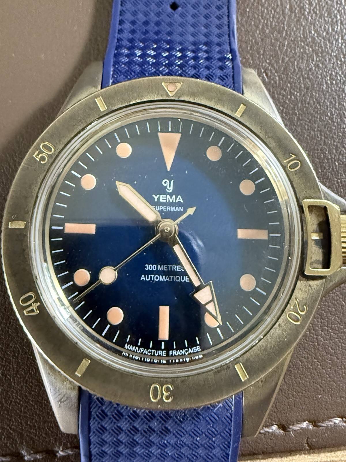 Yema Superman Bronze 41mm Manufacture CMM 10 - Limited Edition blau nummeriert