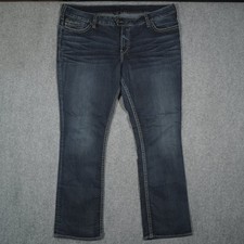 Silver Jeans Co. Tuesday Women  s Plus Size 24 Dark Wash Bootcut Stretch Jeans