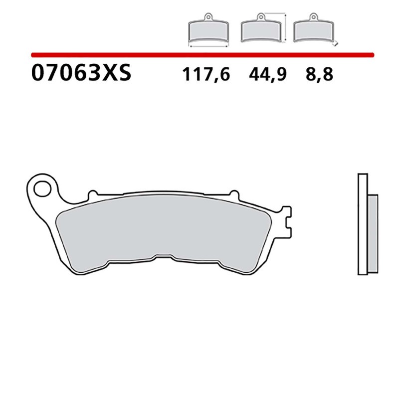 BREMBO KIT PASTIGLIE FRENO ANT. MONTA SU HONDA FORZA ABS 300 13-17-07063XS