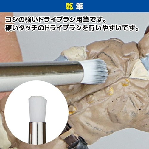 GodHand Kamifude Sennin Brush 4-piece set & Glass Brush Cleaner 2-in-1 Value Set - Picture 6 of 12