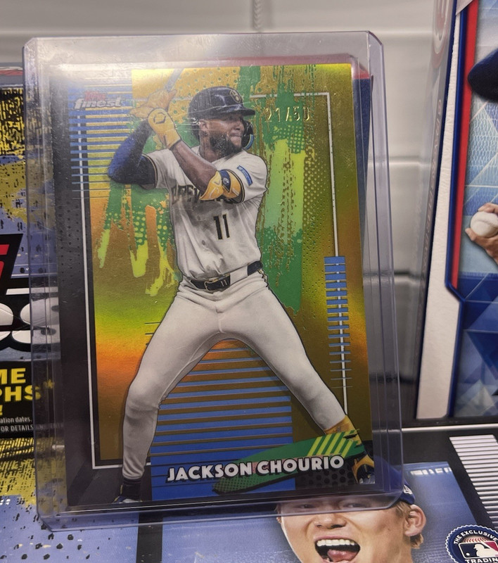 Topps 2025 Topps Finest Jackson Chourio #66 Serial Numbered /50 Brewers