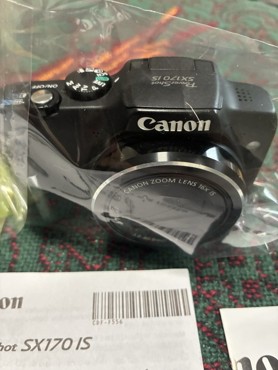 Canon PowerShot SX170 IS 16.0MP Digital Camera - Black for sale