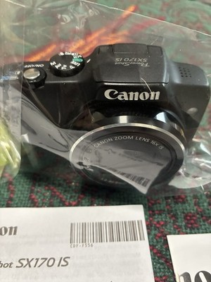 Canon PowerShot SX170 IS 16.0MP Digital Camera - Black for sale