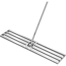 72 In. X 48 In. X 10 In. Stainless Steel Lawn Leveling Rake with Handle for Smoo