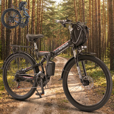 1000W 48V/20AH Folding Mountain Bike For Adult KETELES 26" 30mph E-Bike US Stock
