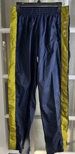 1990s Nike Side Snap Tear Away Pants Mens Large Blue Baggy Y2K Windpants Vintage
