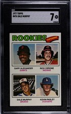 1977 Topps #476 Dale Murphy SGC 7 Near Mint Rookie Card Braves Rick Cerone. rookie card picture