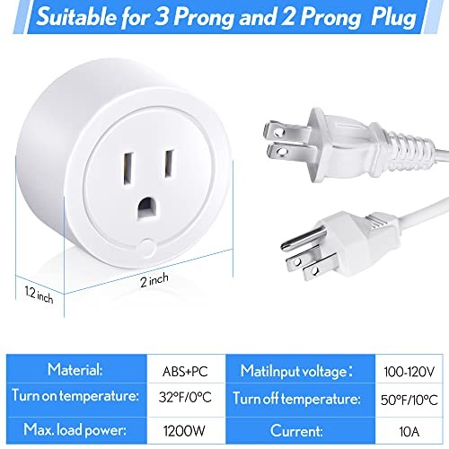 Pieces Thermostatically Controlled Outlet, On at 32°F/Off at 50 °F Thermostat 4