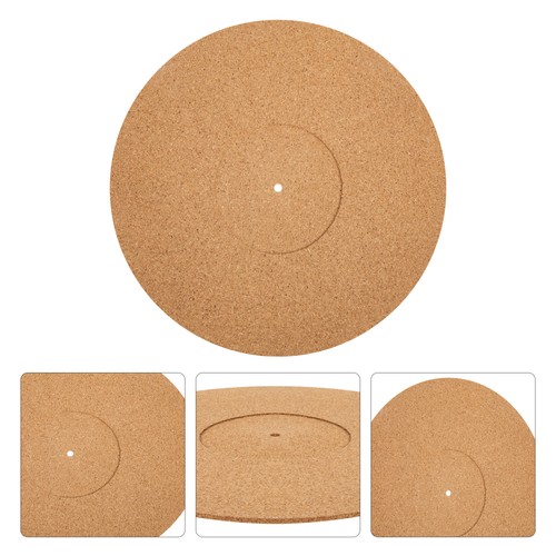 Juego de 2 alfombrillas de corcho reproductor de vinilo deslizables para cojines de discos - Imagen 2 de 12