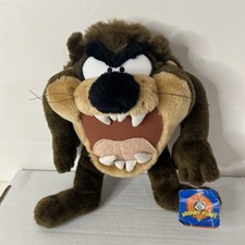Vintage Looney Tunes Taz Tasmanian Devil 10" Plush Stuffed Animal Toy 1997 NWT
