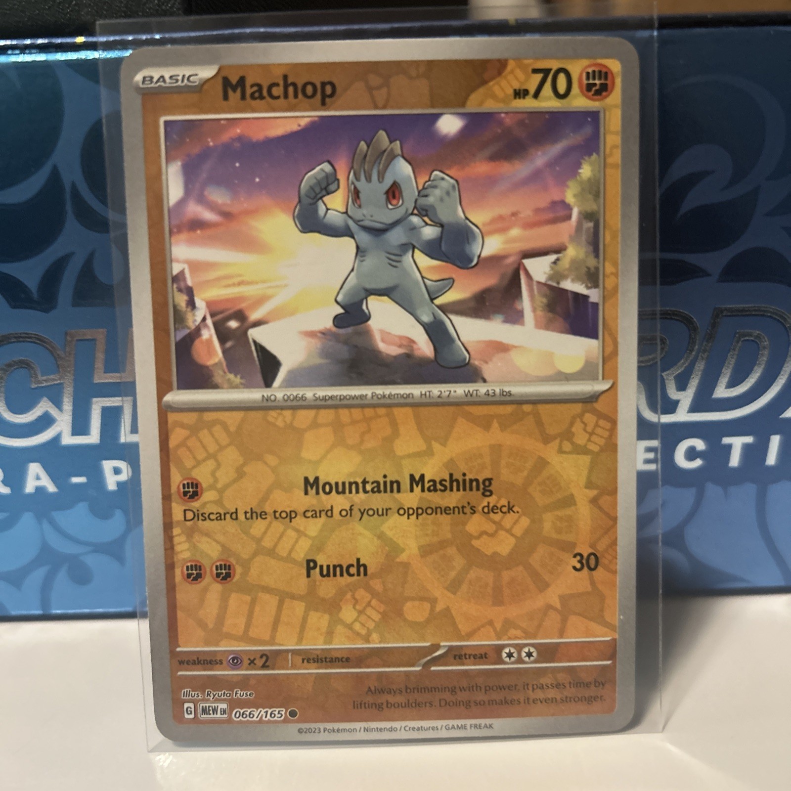 Pokemon TCG Machop 66/165 Scarlet & Violet 151 Reverse Holo Card NM Condition