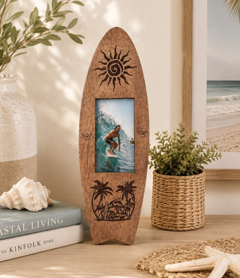 Surfboard Wood Picture Frame 4x6 and 5x7 Picture Frames - Beach House Decor