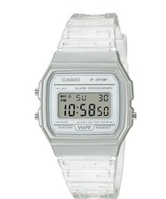 Casio F91WS-7 Transparent Resin Band Unisex Watch