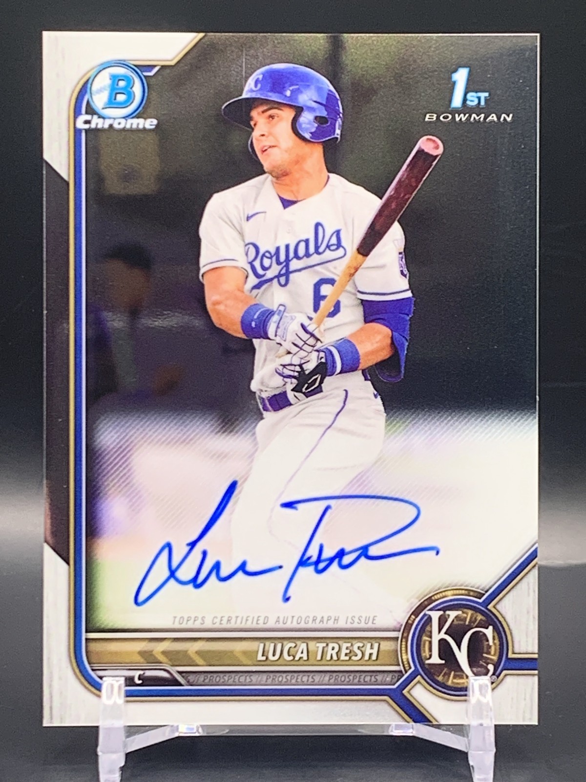 2022 Bowman #CPA-LTS Luca Tresh Chrome Prospects Auto - Kansas City Royals
