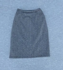 Brynkir Woollen Mill Tweed Pencil Skirt Size UK 12 Midi Brown Mix Side Zip Lined