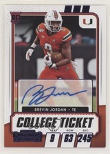 2021 Contenders Draft Picks College Game Ticket Purple Brevin Jordan Auto 0c2