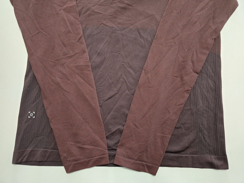 Maglione Lululemon Metal Vent Tech 1/4 zip uomo medio marrone manica lunga - Foto 23 di 24