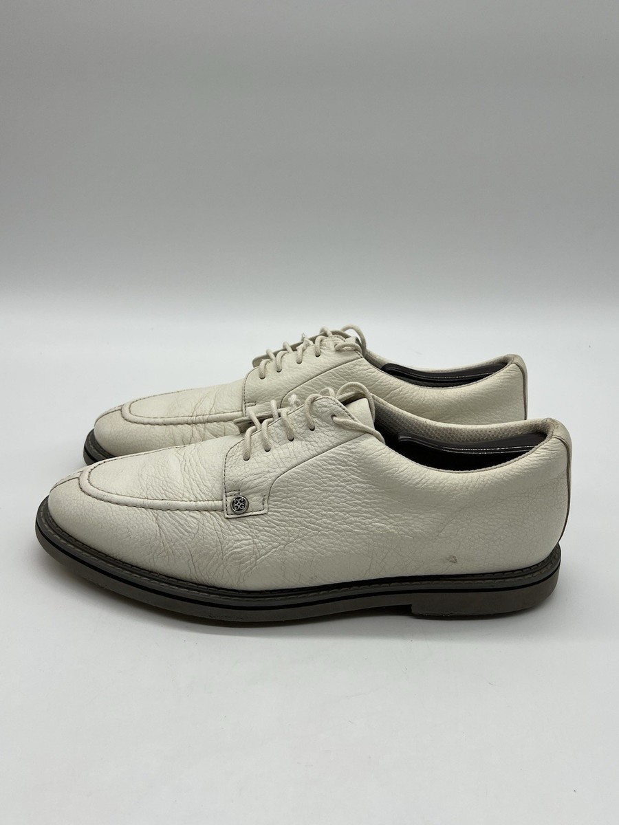 G FORE Pintuck Gallivanter Men's Size 11.5 Snow White Leather Lace