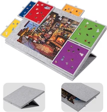 1500 Piece Tilting Puzzle Board with 2-In-1 Designed Stand & Cover, Lightweight 
