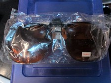 BluBlocker Sunglasses Clip On Unisex-adult Brown Aviator Vintage Y2K 90's