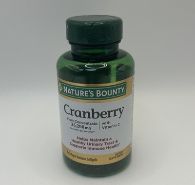 Nature s Bounty Cranberry Softgel - 60  NEW sealed Exp 5/27