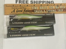 LOT OF 2 Megabass Ito Vision Oneten 110 JERKBAITS TABLE ROCK SP COLOR READ