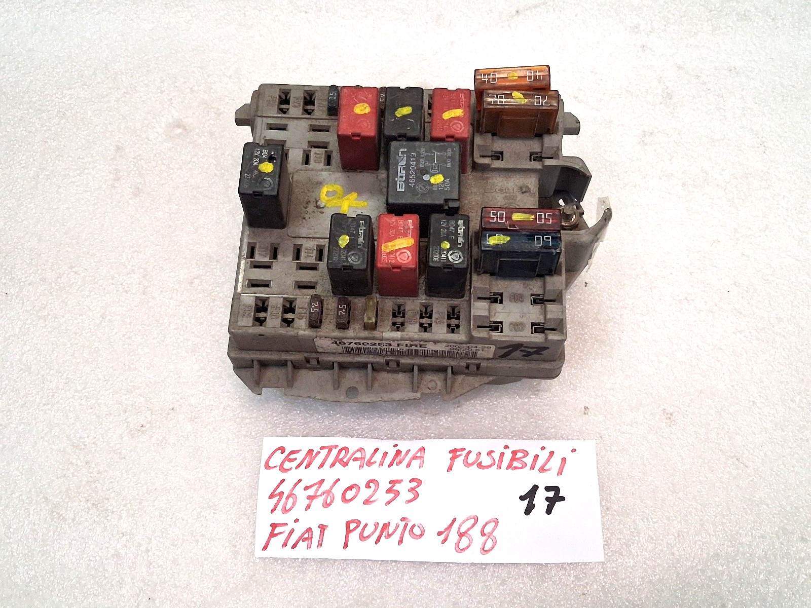 CENTRALINA FUSIBILI 46760253 FIAT PUNTO 188