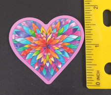 Colorful Flower Heart Sticker C 