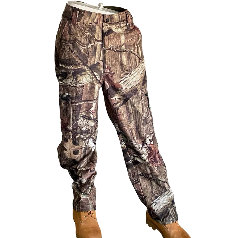 VTG Browning Cargo Fleece Pants Hells Canyon Mens L Odorsmart Scent Control Camo - Image 2 of 4