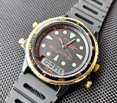 Citizen black PVD case ana-digi C480-313623K