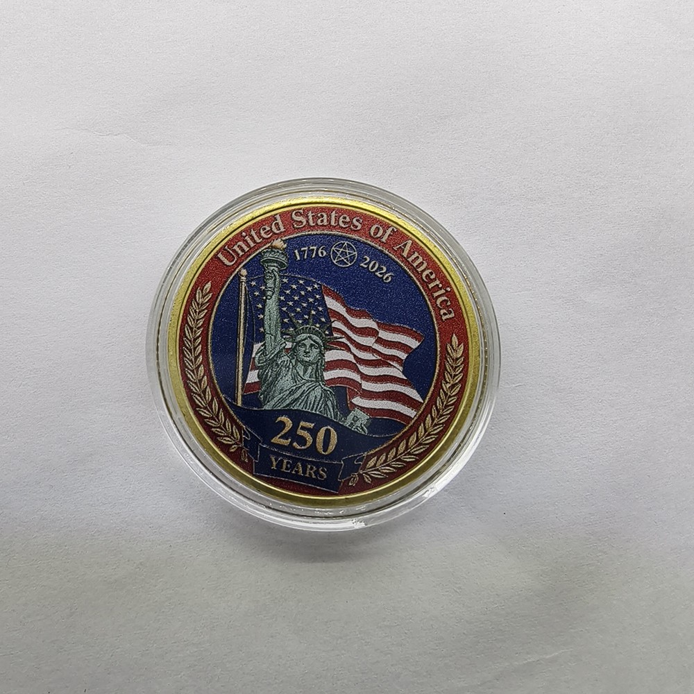 10pcs 250th Anniversary US Gold Commemorative Coins With Box Collection Gifts