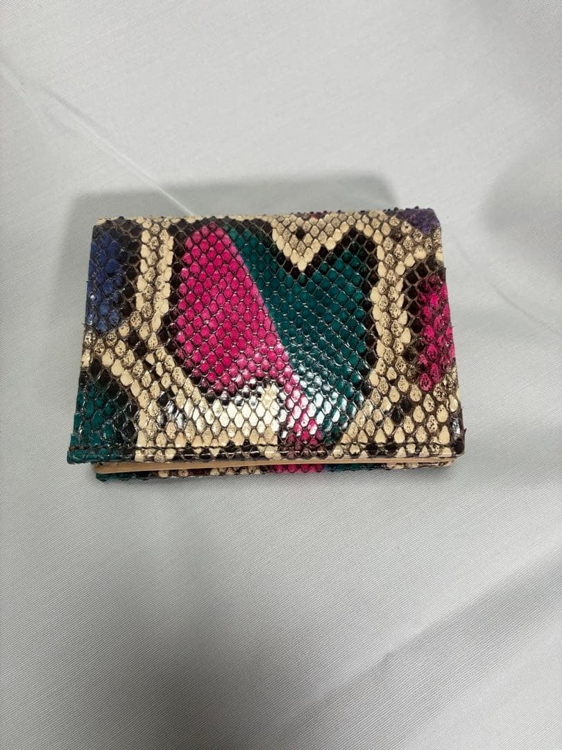 Gucci Python Double G Small Bifold Wallet Multico… - image 3