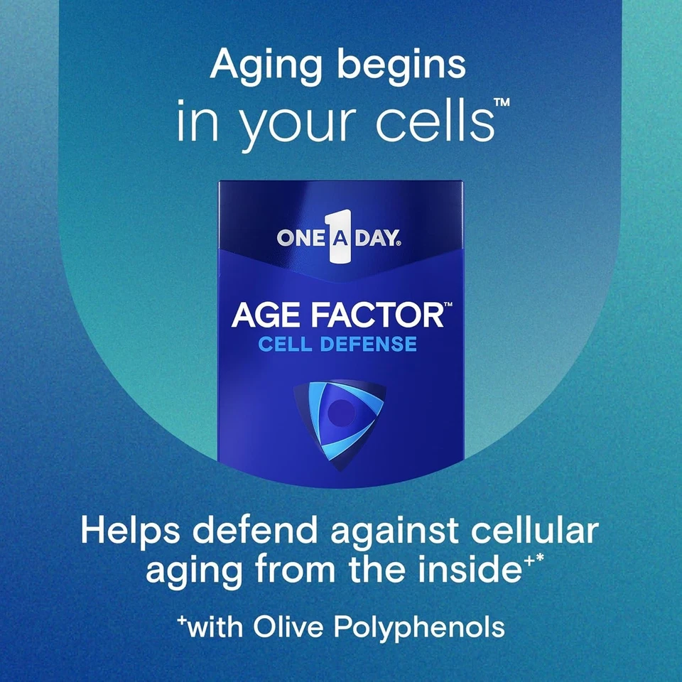 One A Day Age Factor Cell Defense Função Saúde Celular 30 Cápsulas Gelatinosas 3 PACOTES - Imagem 3 de 4