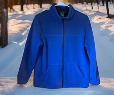 LL Bean Fleece Jacket Youth XL 18 Royal Blue Outdoor  FREE SHIPPING 