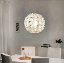  Ikea GRIMSAS Ceiling Pendant Lamp 22" (55 cm) Decorative Floral White - NEW