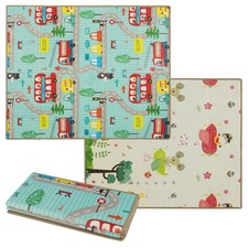 Foldable Baby Play Mat Double Sided Tummy Time Mat Activity Playmat