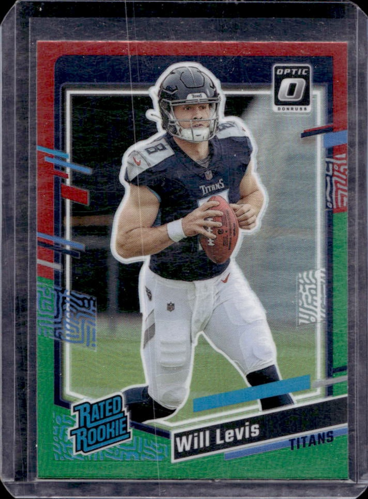 2023 Donruss Will Levis Optic Rated Rookie Preview Red & Green Prizm RC #397