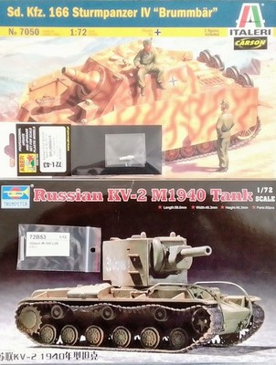 Italeri 7050 1/72 '' Brummbär plus Aber 72L- 43 Alurohr mit Trumpeter 07235 1/72
