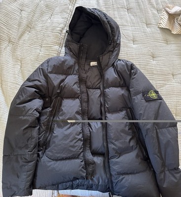 Stone Island Down Hooded Parka - Black M