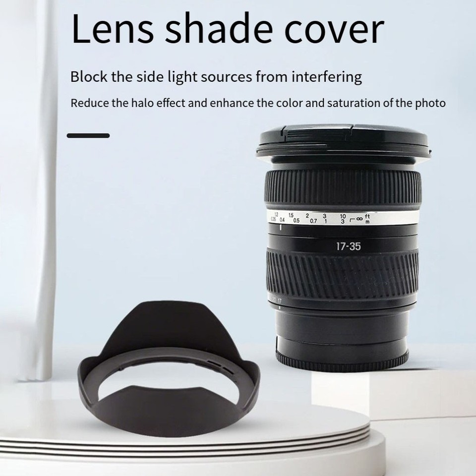 77mm Lens Hood Compatible with For LB-1001 Reversible Design Wide Angle ...