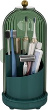 Toothbrush Holders with Cover, Drainage Rotating Electric Toothbrush Organizer,